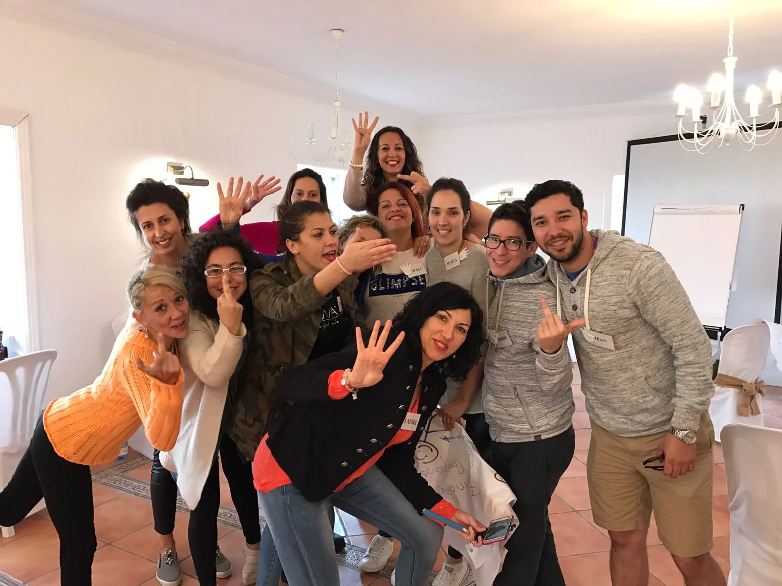 foto de grupo en Lanzarote